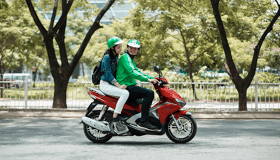 Grab Bike Helmet is safe for solo Female Travelers in Hanoi
